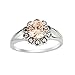CloseoutWarehouse Simulated Marcasite Cubic Zirconia Vintage Aura Ring Rhodium Plated Brass (Color Options Sizes 3-15) (Champagne, 9)