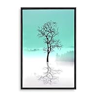 Framed Canvas Wall Art Tree Canvas Prints Home Artwork Decoration for Living Room,Bedroom - 16x24 inches