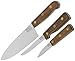 Quality Walnut Tradition 3-Pc Boxed Gift Set By Chicago Cutlery