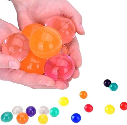 180 Pcs Water Beads Pack Rainbow Mix Jelly Crystal Water Growing Balls Large Water Gel Beads for Vases Filler,Plants,Wedding Party and Home Decoration by Jiabetterniu