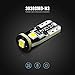 SiriusLED Extremely Bright 3030 Chipset LED Bulbs for Car Interior Dome Map Door Courtesy License Plate Lights Compact Wedge T10 168 194 2825 Xenon White Pack of 10thumb 1