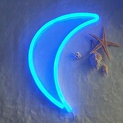 Nordstylee Neon Moon Light Signs,Led Moon Night