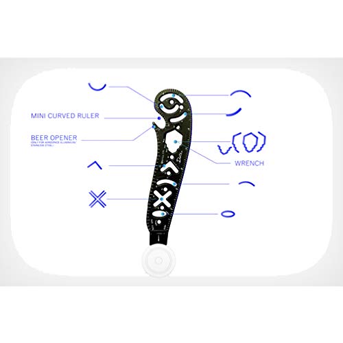 The Most Versatile Magcon Tool Design Drawing Curved Metallic Ruler Mini Compass Protractor Combo Patterns for Notepad Designers Artists Architects Student - Thumbnail 2