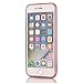 iPhone 7 Plus Case,Double-Lin Mini Love Heart Glitter Bling Crystal Rhinestone Diamonds Clear Rubber Plating Frame TPU Soft Silicone Bumper Case Cover for iPhone 7 Plus Rose