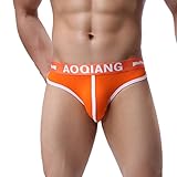 Men's Underwear,Neartime Mens Boxers Pouch Shorts Underpants Sleepwear (L, Orange)