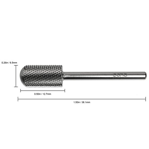 Pana Brand Professional SILVER F (FINE)Smooth Round Top Large Dome Top Barrel Carbide Bit 3/32" Shank Size