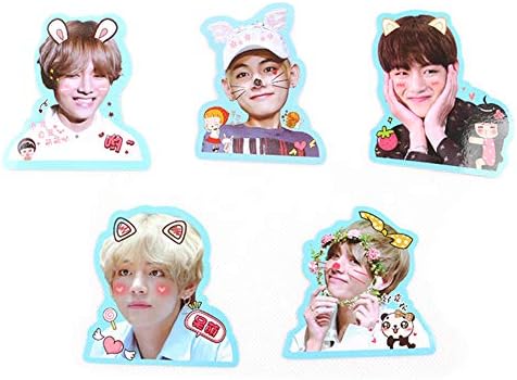 BTS BT21 Facial Sticker KOYA SHOOKY Cooky TATA CHIMMY RJ Decals Paper Doll for Car Phone Pad Laptop Luggage