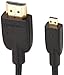 Amazon Basics High-Speed Micro-HDMI to HDMI TV Adapter Cable (Supports Ethernet, 3D, and Audio Return) - 6 Feet (2-Pack)