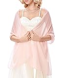 Soft Chiffon Bridal Evening Long Scarves in Solid for Women Light Pink KK229
