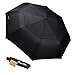 Dowellife Lightweight Compact Travel Golf Umbrella with Double Canopy Windproof Auto Open Close Unbreakable Frame 47inch