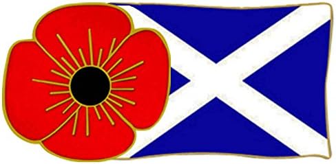 Red Flower Scotland Flag Pin Badge