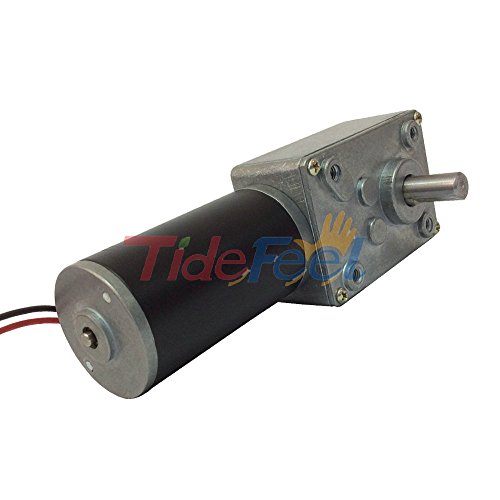 BEMONOC Reversible DC Gear Motor 12V 110 RPM DC Worm Geared Motor with Metal Gear Box for Toys