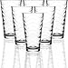 Circleware Pulse Heavy Base Highball Drinking Glasses Tumblers Ice Tea Beverage Cups Glassware 6 Count (Pack of 1)