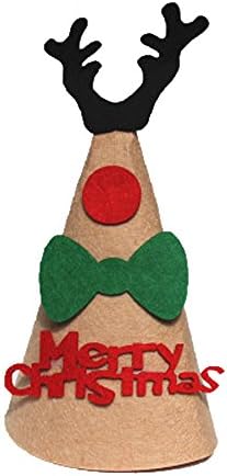 Proumy Hot!DIY Christmas Santa Hat Caps Decoration Festival Deer Caps Party Supplies Crafts For Child (B)