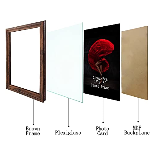 ZBEIVAN 12x18 Picture Frames Set of 2 Rustic 18x12 Photo Frame for