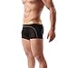 2-Pack Men Boxer Briefs Shorts Bulge Pouch Soft Underpants See-through Underwear 828 ( X-Large, white/black)