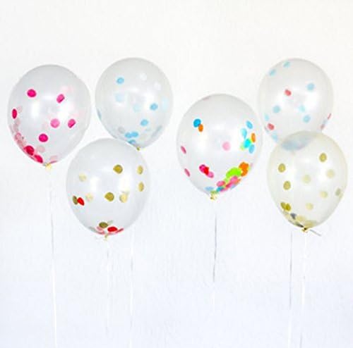 Hot! 1pcs 12inch Multicolor Round Paper Confetti Balloon Birthday Party Wedding Confetti Balloon Party Decoration Paper Scraps