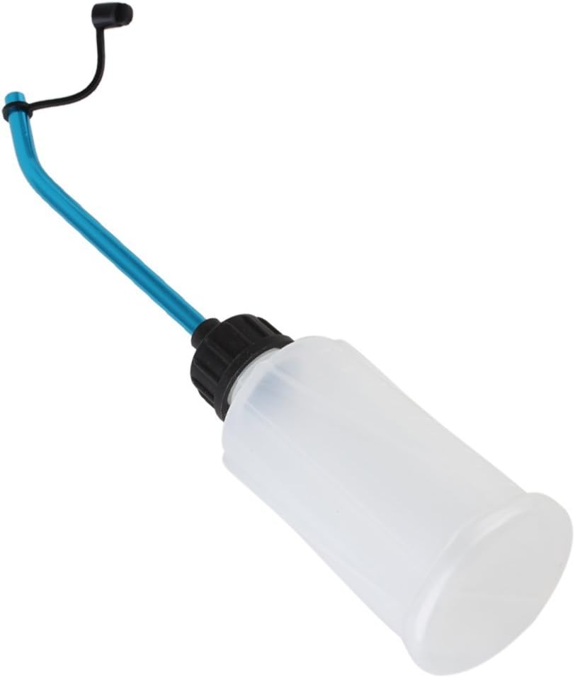 Mxfans White T10034 250cc 250ml Plastic Refill Bottle & Aluminum Alloy Bottle Straw for RC All Scale Model Car - Image 3