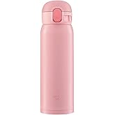 Zojirushi SM-WA48-HL One-Touch Stainless Steel Mug, Seamless, 0.36 L, Peach Pink