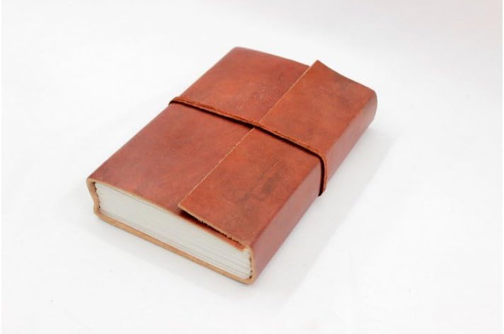Pick Indiana Handmade Leather Journal Plain Paper, Plain Leather Journal, Notebook, Brown Leather Notebook, 6x4 Inch