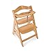 hauck Alpha+ Grow Along Solid Beechwood Highchair with Adjustable Seat, 5 Point Safety Harness, and Bumper Bar for Infants and Toddlers, Natural