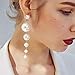 Genuine Freshwater Pearl Long Dangle Earrings - AAA Handpicked Quality - Great for Brides or Bridesmaids (Style F)