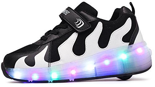 LED Lighting Roller Skate Shoes with Wheels for Girls Boys Kids Christmas Birthday Gift