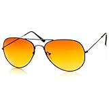 zeroUV - Driving Lens Blue Block Classic Metal Aviator Sunglasses