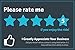 (Set of 3) Uber Lyft Headrest 5 Star Ratings Decal Sign Rideshare Car Display Cards