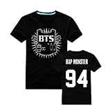 Fanstown BTS bangtan boy official same cartoon T shirt J-HOPE Jinmin V Rap monster