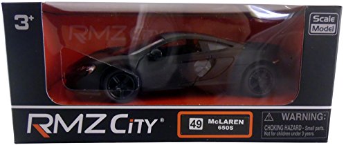 RMZ City Die Cast Black McLaren 650S Scaled Model Car - Features Opening Doors by KT