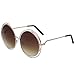 VIVIENFANG Full Metal Double Circle Wire Frame Oversized Round Sunglasses Polarized 86613