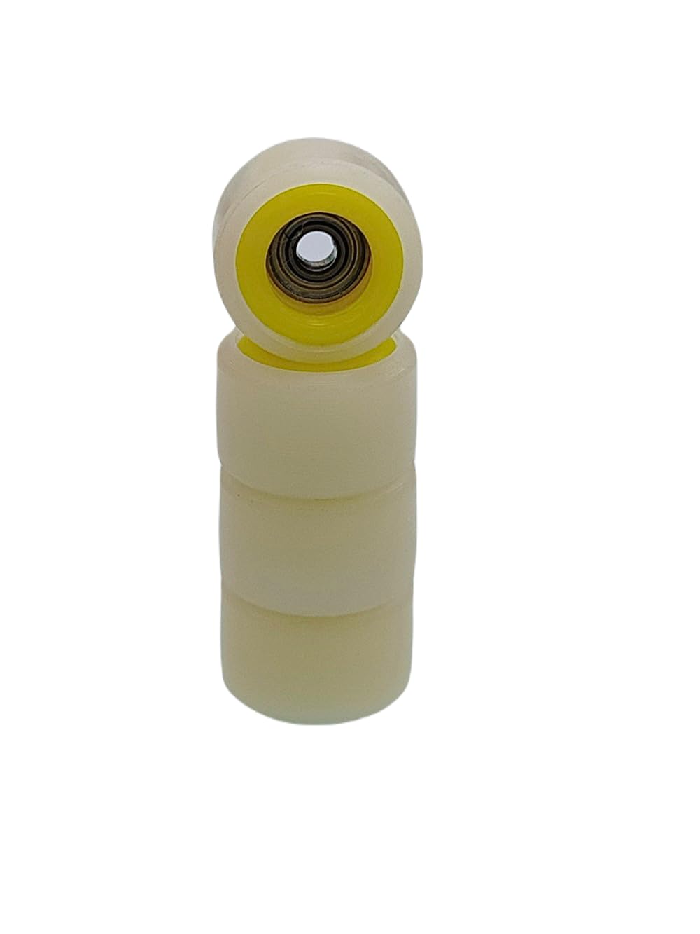 Leefai Pro Fingerboard Wheels Color Core Inner Layer - Mini Finger Skateboard Wheels with Ultra Spin Bearings-7.8mmx4.8mm -Inner Layer Colorway (Yellow)