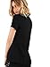 MakeMeChic Women's Choker V Neck Slub Tee Cutout Plunging T-shirt Top
