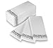 Disposable Hand Towels and Decorative Bathroom Napkins with Floral Trim Perfect for Holidays, Dinners, Parties, Weddings, Catering Events, and Everyday Use, 100 Count, Silver