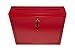 Adir Metal Suggestion Box with Lock and Slot, Wall Mount Deposit Box for Payments and Checks, Office Mail Box for Employees, Mailbox for House, Safe Drop Box with Keys - 3x10x12 Inch Red