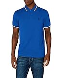 Fred Perry Men's Twin Tipped Fred Perry Shirt, Prblu/SW/Navy, Medium