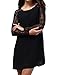 Bepei Women Lace In Point Black Lace Shift Dress Black 2XL