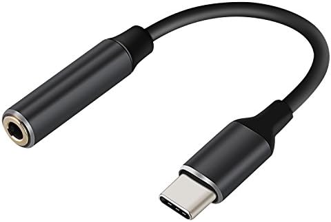 Type C to 3.5mm Audio Aux Adapter, Upow USB Type C Male to 3.5mm Female Extension Headphone Audio Stereo Cord Adapter Cable for Google Pixel 2/2XL, HTC U11/ HTC ultra and More Type C Devices