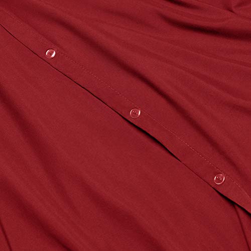 Nestl Burgundy Red Duvet Cover King Size Soft King Duvet Cover Set, 3
