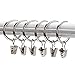 Hulless 36Pcs Metal Curtain Clip Rings 1.25 inch Metal Curtain Rings with Clips.