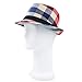 Premium Multi Color Plaid Stitch Black Band Fedora Hat, Red