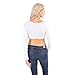 Halftee Crop Top - Women's Scoop Neck Long Sleeve Camisole - Comfortable Layering Top with Smooth Fit - Slimming to Plus Size Modest Tee Shirt