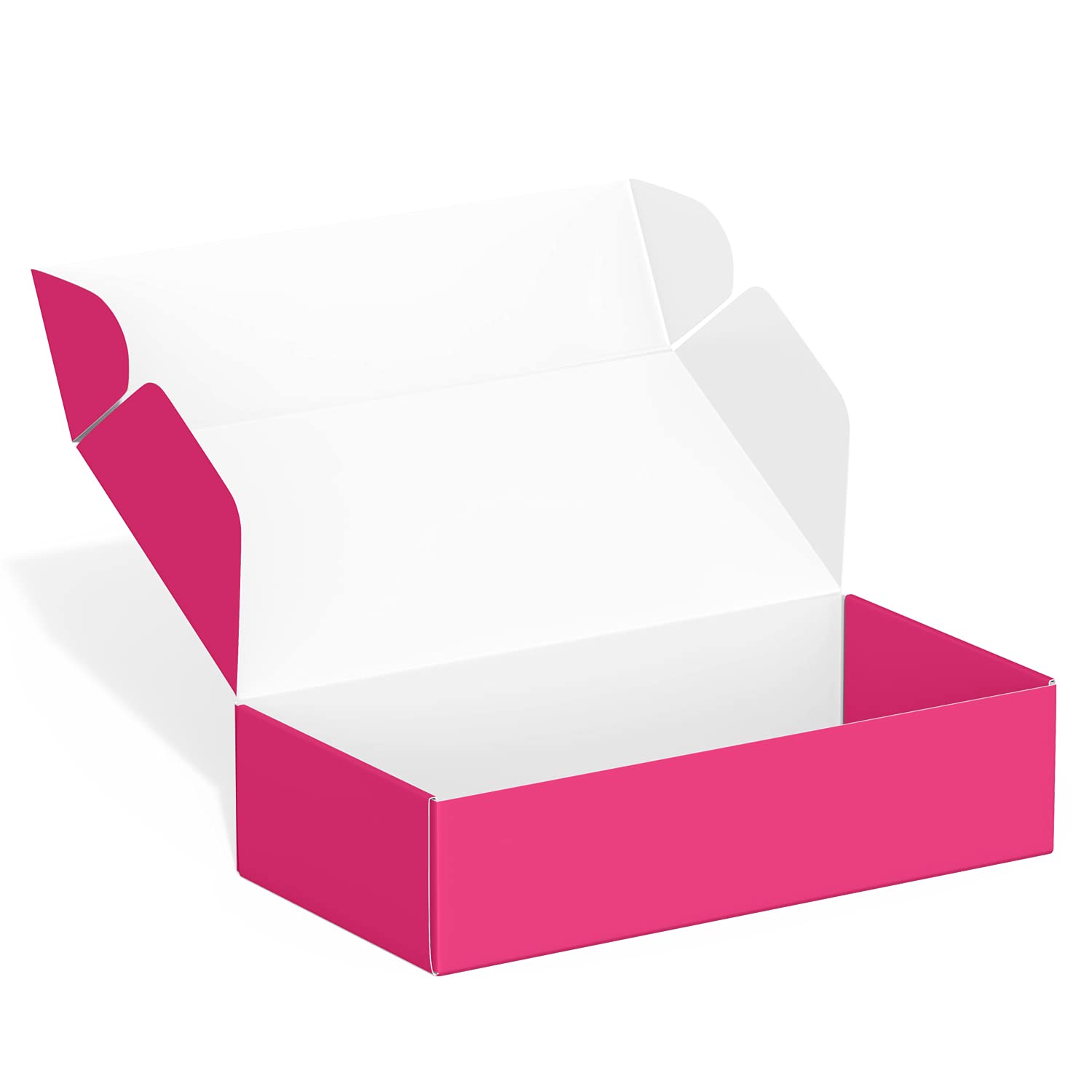 50 Pack 102x203x51 MM Small Recyclable Cardboard Shipping Boxes, Corrugated Cardboard Box, Shipping Gift Boxes for Small Business, for Packaging - TONESPAC (4"x8"x2", Pink)