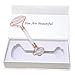 Rose Quartz Face Massage Roller + Ebook Guide | Jade Beauty Roller | Eye Puffiness Treatment | Crystal Quartz Natural Skincare | The Perfect Birthday - Christmas Gift