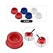 Silicone Caps with Straw Hole for Pratico Kitchen Glass Bottles & Similar Bottles - 6 Pack