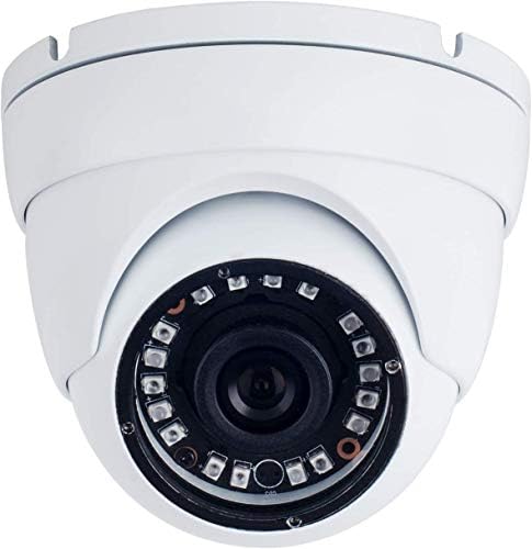 Real HD 1080P Dome HD Analog Outdoor Security Camera (Quadbrid 4-in1 HD-CVI/TVI/AHD/Analog), 2MP 1920x1080, 65ft Night Vision, Metal Housing, 3.6 mm Lens 90 Degree Wide Viewing Angle, White