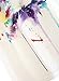 Futurino Women's Cute Cat Graphic Abstract Paint Splatter Casual T-shirt Top,White,Large
