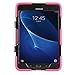 Galaxy Tab A 9.7 Case KIQ TM Full-body Shock Proof Hybrid Heavy Duty Armor Protective Case for Samsung Galaxy Tab A 9.7 [SM-T550] with Kickstand and Screen Protector (Rugged Hot Pink)