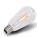 DC 12 Volt Warm White 2700k 6 Watt LED Filament ST64 Light Bulb E26 E27 Medium Base Lamp Low Voltage Marine Boat Solar Stage Film Photography Production Prop Retro Edison 12V Battery Lighting